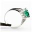Sterling Silver Ladies Ring, Russian Nanocrystal Emerald, SR055
