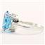 Swiss Blue CZ, 925 Sterling Silver Ladies Ring, SR055