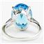 Swiss Blue CZ, 925 Sterling Silver Ladies Ring, SR055