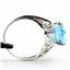 Swiss Blue CZ, 925 Sterling Silver Ladies Ring, SR055
