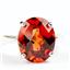 Sterling Silver Ladies Ring, Created Padparadscha Sapphire, SR055