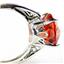 Sterling Silver Ladies Ring, Created Padparadscha Sapphire, SR055