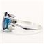 Sterling Silver Ladies Ring, Neptune Garden Topaz, SR055