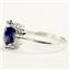 Sterling Silver Ladies Ring, Created Blue Sapphire, SR055