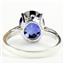 Sterling Silver Ladies Ring, Created Blue Sapphire, SR055