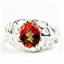925 Sterling Silver Men's Nugget Ring, Twilight Fire Topaz, SR168