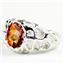 925 Sterling Silver Men's Nugget Ring, Twilight Fire Topaz, SR168