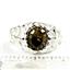 925 Sterling Silver Men's Nugget Ring, Smoky Quartz, SR168