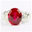 SR243, Created Ruby, 925 Sterling Silver Ladies Ring