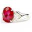 SR243, Created Ruby, 925 Sterling Silver Ladies Ring