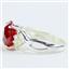 SR243, Created Ruby, 925 Sterling Silver Ladies Ring