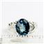 SR243, London Blue Topaz, 925 Sterling Silver Ladies Ring