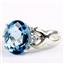 SR243, Swiss Blue Topaz, 925 Sterling Silver Ladies Ring