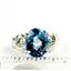 SR243, Swiss Blue Topaz, 925 Sterling Silver Ladies Ring
