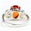 SR243,  Created Padparadsha Sapphire, 925 Sterling Silver Ring