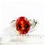 SR243,  Created Padparadsha Sapphire, 925 Sterling Silver Ring