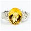 SR243, Citrine, 925 Sterling Silver Ladies Ring