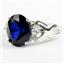 SR243, Created Blue Sapphire, 925 Sterling Silver Ladies Ring