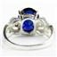 SR243, Created Blue Sapphire, 925 Sterling Silver Ladies Ring