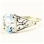 Sterling Silver Ladies Ring, Aquamarine, SR005
