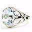 Sterling Silver Ladies Ring, Aquamarine, SR004