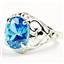 Sterling Silver Ladies Ring, Swiss CZ, SR004