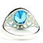 Sterling Silver Ladies Ring, Swiss CZ, SR004