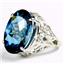 SR291, London Blue Topaz, 925 Sterling Silver Ladies Ring