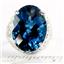 SR291, London Blue Topaz, 925 Sterling Silver Ladies Ring