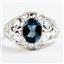 London Blue Topaz, 925 Sterling Silver Ladies Ring, SR111