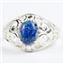 Created Blue Green Opal, 925 Sterling Silver Ladies Ring, SR111,