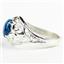 Created Blue Green Opal, 925 Sterling Silver Ladies Ring, SR111,