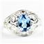 Swiss Blue Topaz, 925 Sterling Silver Ring, SR111