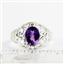 925 Sterling Silver Ladies Ring, Amethyst, SR111
