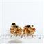 14k Gold Post Earrings, Champagne CZ, E002