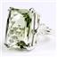 Sterling Silver Ladies Ring, 18x13mm Green Amethyst, SR039