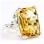Sterling Silver Ladies Ring, 18x13mm Citrine, SR039