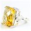 Sterling Silver Ladies Ring, 18x13mm Citrine, SR039