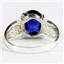 Created Blue Sapphire, 925 Sterling Silver Ladies Ring, SR369
