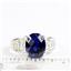 Created Blue Sapphire, 925 Sterling Silver Ladies Ring, SR369