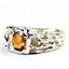 925 Sterling Silver Men's Nugget Ring, Twilight Fire Topaz, SR197