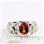 925 Sterling Silver Men's Nugget Ring, Twilight Fire Topaz, SR197