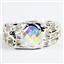 925 Sterling Silver Men's Nugget Ring, Mercury Mist Topaz, SR197