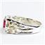 925 Sterling Silver Men's Nugget Ring, Created Ruby, SR197