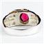 925 Sterling Silver Men's Nugget Ring, Created Ruby, SR197