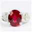 Created Ruby, 925 Sterling Silver Ladies Ring, SR369