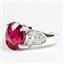 Created Ruby, 925 Sterling Silver Ladies Ring, SR369