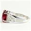 Created Ruby, 925 Sterling Silver Ladies Ring, SR369