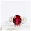 Created Ruby, 925 Sterling Silver Ladies Ring, SR369