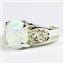 Created White Opal, 925 Sterling Silver Ladies Ring, SR369